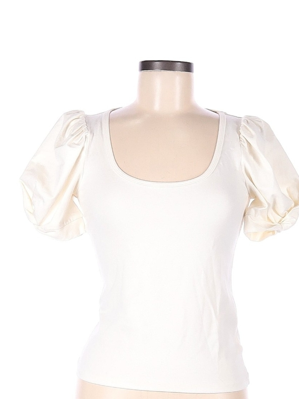 Reformation Cream Puff Sleeve Scoop Neck Tee